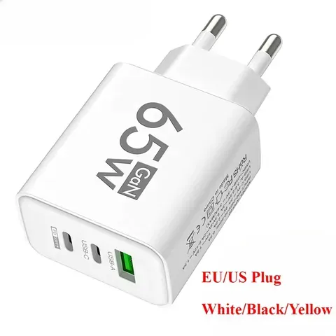 Adaptador de carregamento multiportas USB PD Type-C, carregador Kr para iPhone 15 Pro Max, Samsung, Xiaomi, Huawei – carregamento rápido para telemóveis.
