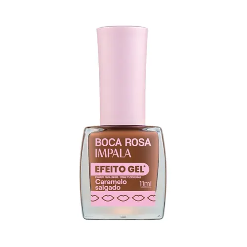 Esmalte Impala Coleção Boca Rosa Efeito Gel Cremoso Caramelo Salgado