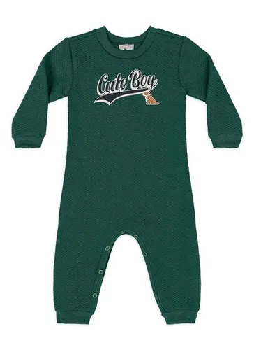 Macacão matelassê cute boy Verde Quimby