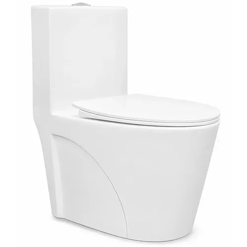 Vaso Sanitário Monobloco Completo Premium Branco Caixa Acoplada Assento Soft Close Duplo Acionamento Dual Flush 3/6L Sistema Vortex Turbo Flushing Saída Vertical Cerâmica Esmaltada Stillus Home