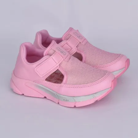 Tênis Infantil Menina Kidy Energy Baby Respitec Detalhe Metalizado Leve Confortável Casual Versátil