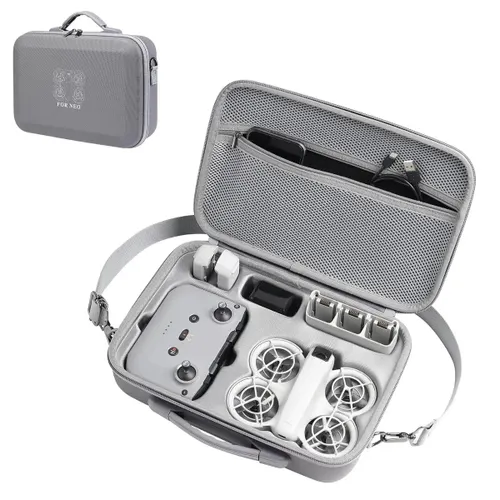 Para Dji Case Drone Neo e Acessórios Impermeável Conveniente Pequeno Armazenamento Transversal e Portátil Cinza-escuro