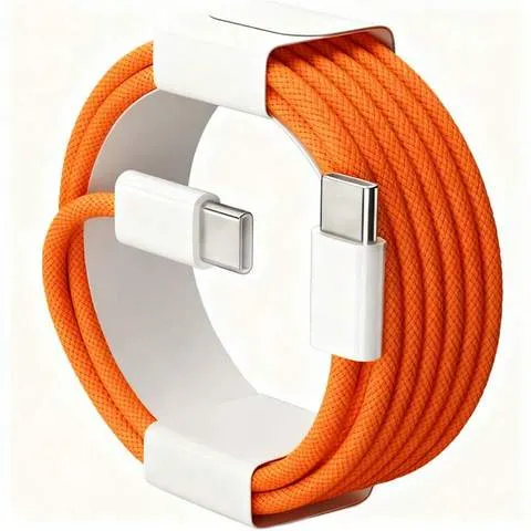 Cabo de carregador rápido compatível com iPhone 17/16/15 USB-C para tipo C cabo de dados de carregamento nylon trançado 3,3/6,6/10 pés de comprimento