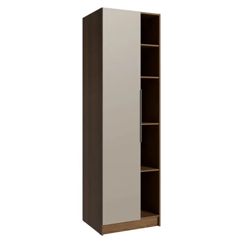 Guarda-Roupa Modulado 1 Porta 5 Nichos Rustic/Crema Neo Madesa