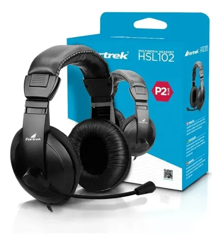 Headset Gamer Fortrek HSL-102 Over-ear Preto com Microfone Flexível para PS4