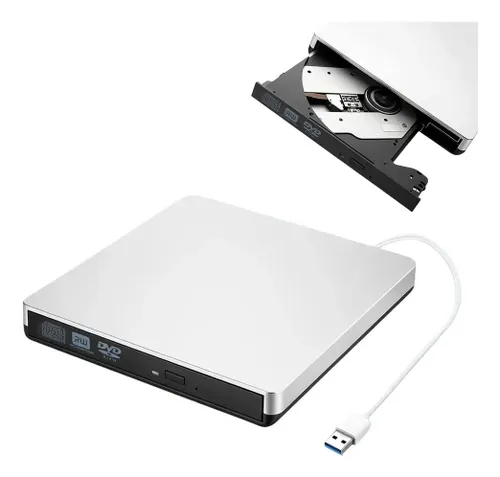 Gravador e Leitor de DVD Externo USB para Windows e Mac HORDY, Gravador Leitor CD DVD Externo
