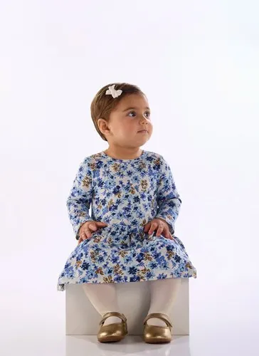Vestido Bebê Menina em Cotton Estampado Floral Multicolor