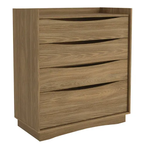 Cômoda Kappesberg M260-NG 3 Gavetas 1 Gavetão 101x91x45cm Nogueira