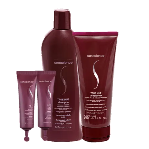 Kit Senscience True Hue Duo Home Care e Cpr Tratamento Reconstrutor 2x25ml