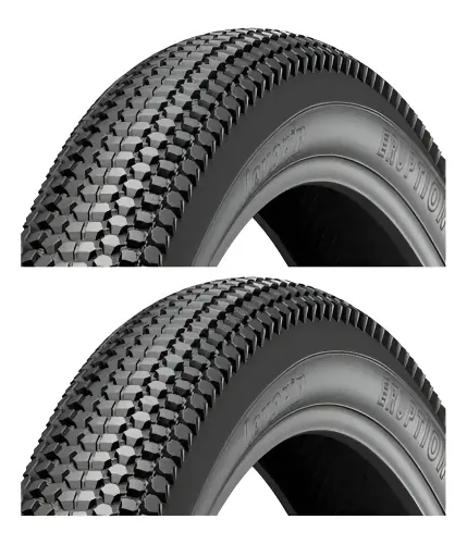 2 Pneus Aro 29x2.10 Eruption Levorin Bicicleta Mtb Balão Cor Preto