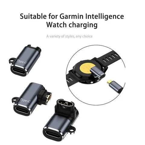 Adaptador de carregador tipo C para Garmin Fenix 7 7X 5S 6 6X 6S PRO Acessórios de conversor de carregamento de relógio inteligente