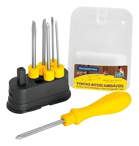 Conjunto 6 Ferramentas Fenda e Philips Tramontina Completo