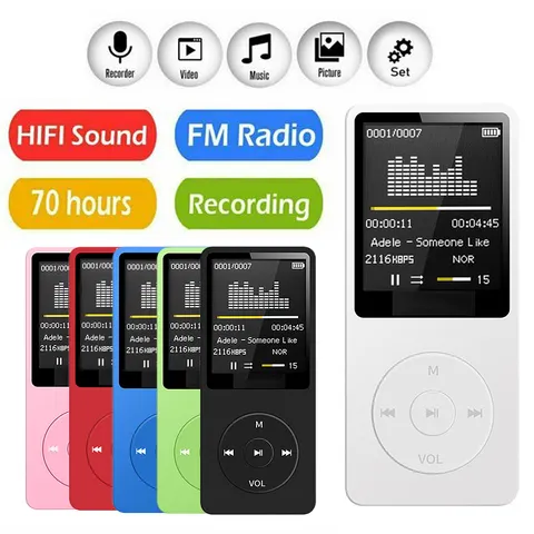 Reprodutor de mp3 portátil, gravação recarregável, mídia de condução de ruído, bolso sem perdas, reprodução de música esportiva com microfone, máquina walkman
