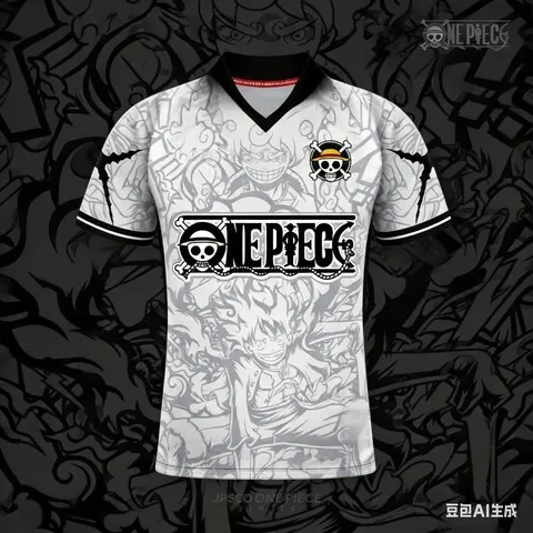 Camiseta Anime One Piece Luffy 2026 Estilo Jersey Vintage para Homens e Mulheres, Impressão 3D Completa, Streetwear Y2k, Camiseta Gráfica Harajuku