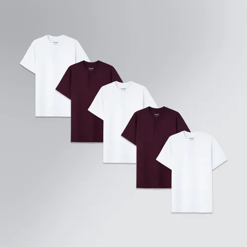 Kit 5 Camisetas Henley Game Changer