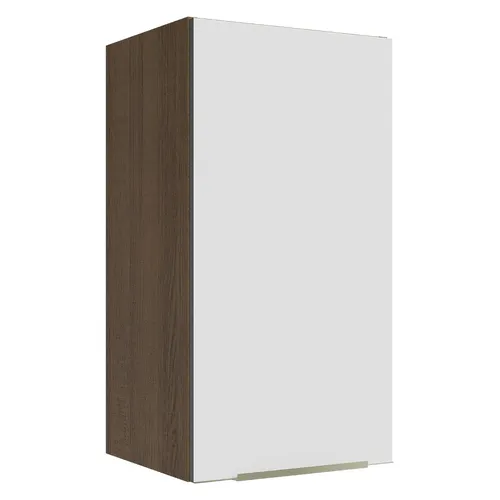 Armário Aéreo Madesa Lux 35 cm 1 Porta Rustic/Branco Veludo