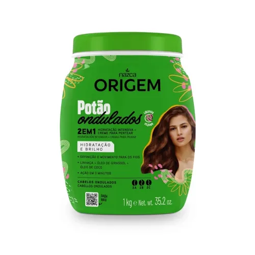 Creme Tratamento Nazca Origem 2 em 1 Potão Ondulados 1kg