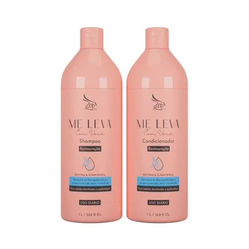Kit Shampoo Condicionador Zap Me Leva Pra Casa com Você Biotina