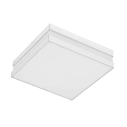 Plafon Sobrepor Alumínio Acrílico Branco Espelhado 26cm