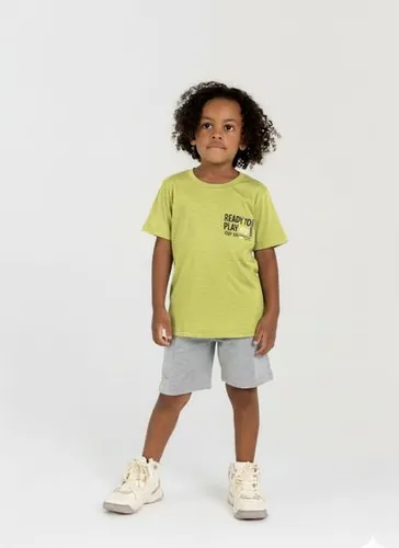 Conjunto com Camiseta e Bermuda para Menino (Amarelo) Guloseima