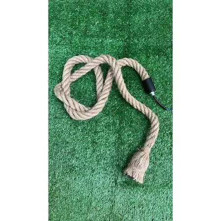 Luminária Pendente Rústica Corda Sisal 1,50m PARA Lâmpada E27 - Estilo Vintage