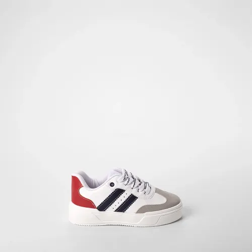 Tênis Casual Infantil Vertus Detalhe Recorte Branco
