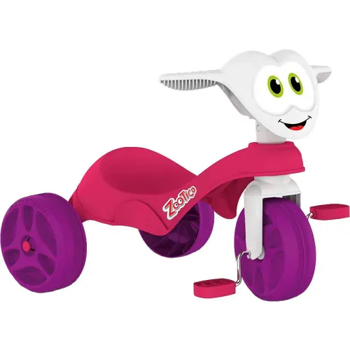 Triciclo Zootico Assento Anatômico Bandeirante Pink