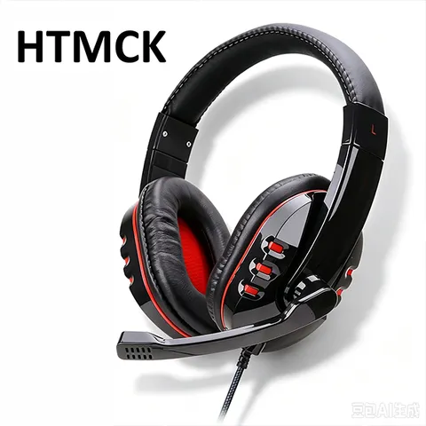 Fone de ouvido gamer com fio de 3,5 mm e microfone para chat de jogos PS4 e PC