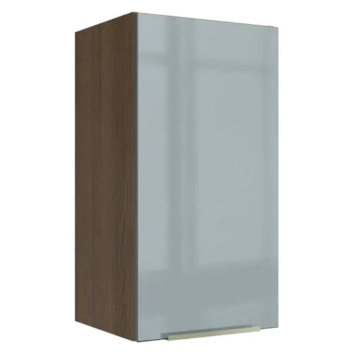 Armário Aéreo Madesa Lux 35 cm 1 Porta Rustic/Cinza