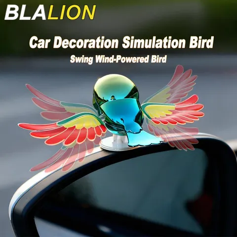 BLALION 2025 Novo Ornamento de Carro com Pássaro Simulado em Voo, Asas que Balançam, Pássaro em Voo Movido a Vento, Decoração para Carro, Moto e Bicicleta