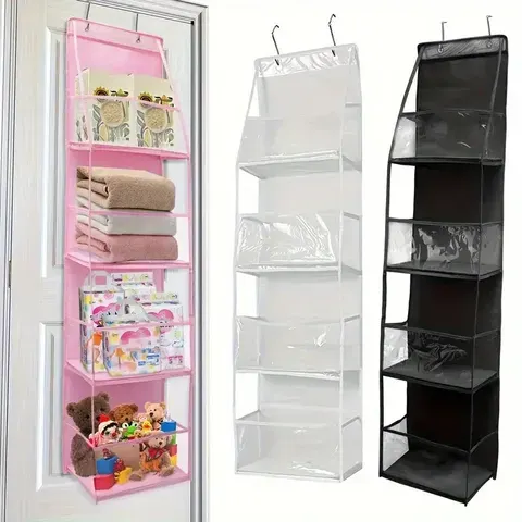 1 unidade de saco organizador para pendurar atrás da porta, ideal para guardar cosméticos, roupas, chapéus, sapatos e toalhas em diversos tipos de ambientes.