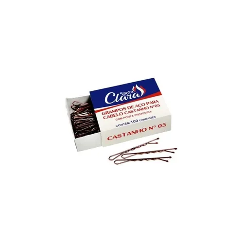 Grampos de Cabelo Ricca Nº5 Castanho c/100un