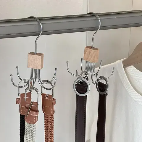 360 °   Gancho Organizador de Cintos Rotativo em Metal Durável para Cintos, Lenços, Sutiãs, Gravatas, Armazenamento em Casa ou Dormitório