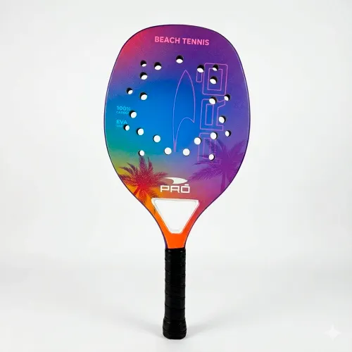 Raquete Beach Tennis Pro 100% Carbono Leve - Rosa