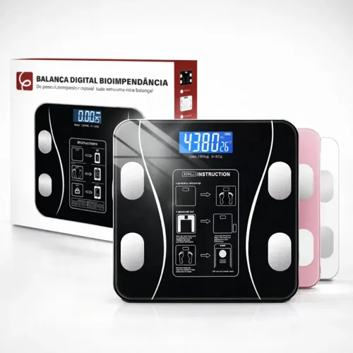 Eps-6905 BaIança Epsilon Inteligente Bluetooth com App, Lcd, Vidro Temperado, 180kg