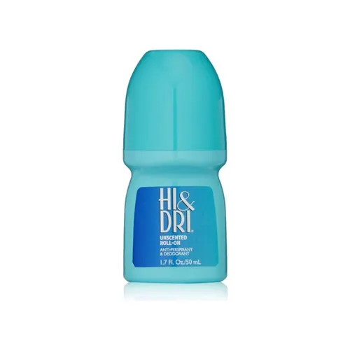 Desodorante Roll On Hi e Dri Unscented Azul 50ml