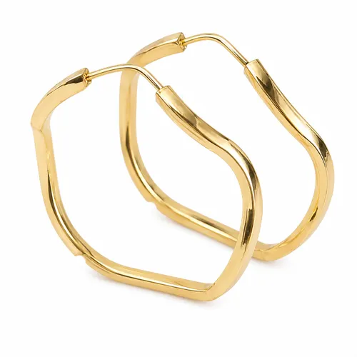 Brinco Argola Torcida 2,3 cm em Ouro 18K