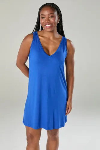 Vestido Camisola Básico Azul Bic