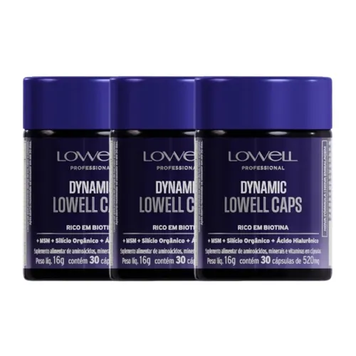 Kit Lowell Dynamic 3 Suplemento 30 Cápsulas