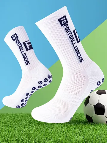 Novo estilo fs meias de futebol redondo silicone ventosa aperto anti deslizamento meias de futebol esportes das mulheres dos homens beisebol rugby meias