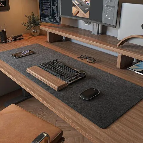 Lã sentiu mouse pad para casa e escritório, acessórios antiderrapantes para jogos, esteira de escrita de tamanho grande, tapete de ratos do teclado, protetor de mesa do computador