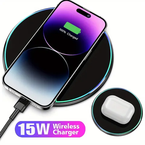 Carregador sem fio para apple iphone 16 15 14 13 12 pro max samsung galaxy s22 s21 s20 s10 s9 huawei xiaomi google pixel