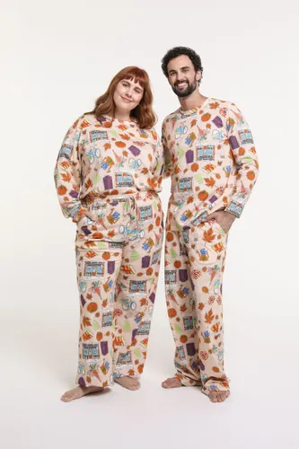 Calça Pijama Unissex Reta Estampa Outono