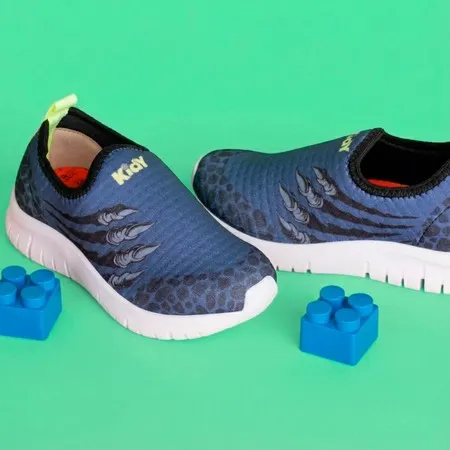 Tênis Infantil Menino Kidy Original Dino Calce Fácil Escolar Esportivo Casual Leve Macio 