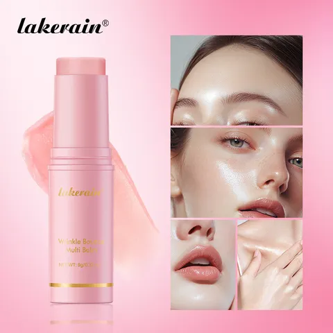 Extrato de bastão hidratante rosa coreano, hidratação profunda da pele facial, bálsamo rosa multifuncional, produtos de base de maquiagem para cuidados com a pele