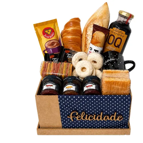 Cesta de Café Alegria Felicidade Requinte