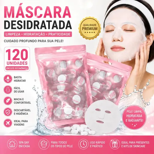 120un Máscara Descartável Desidratada Limpeza Facial