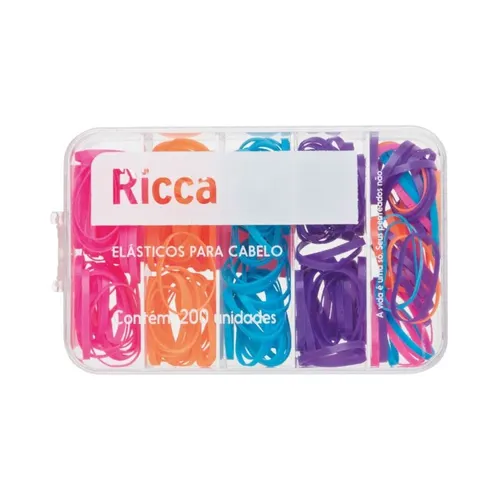 Elástico Ricca Coloridos com Case 200un