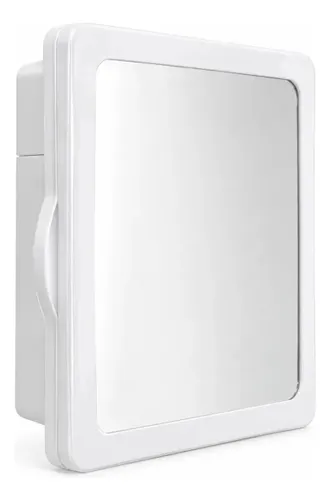 Armário de Banheiro Parede Plástico com Espelho 36cm Branco