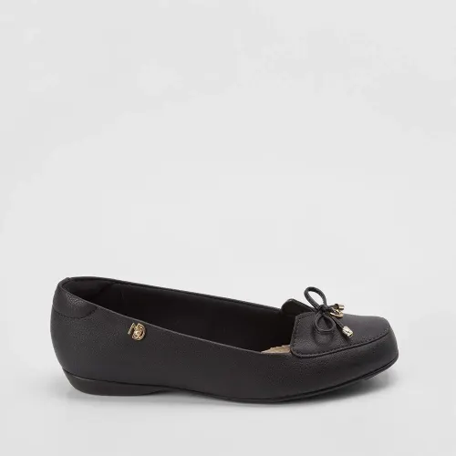 Mocassim Modare Ultraconforto Laço Pingente Preto